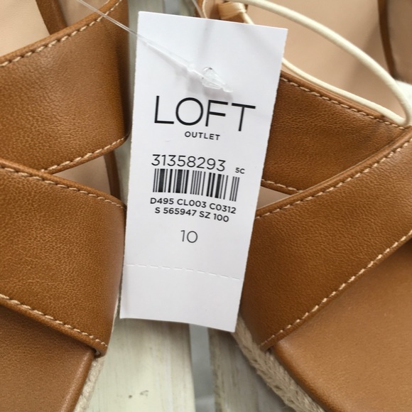 NWT Ann Taylor Cashew Espadrille Wedge San… - Picture 3 of 8